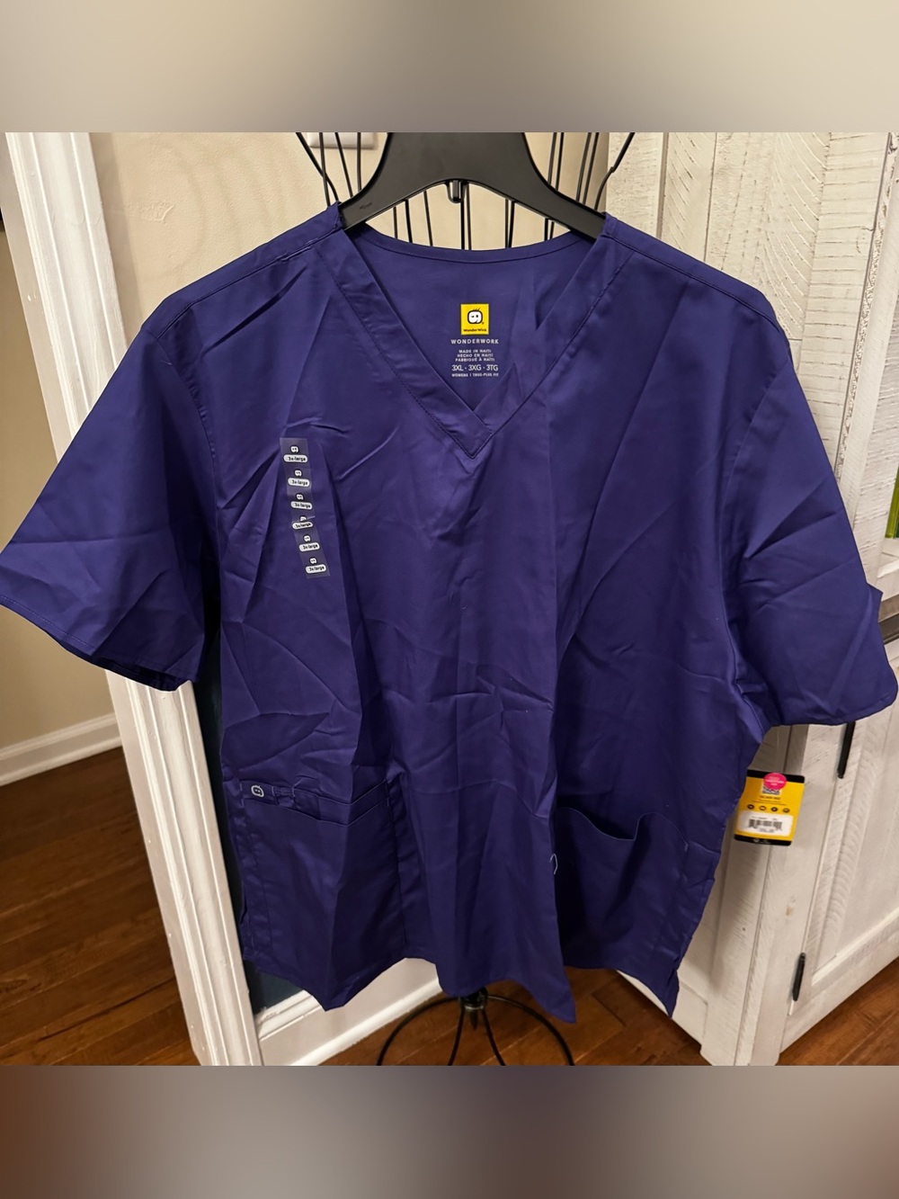 New Wonder work by Wonderwink Women 3XL Grape Dark Purple scrub top 3X 101